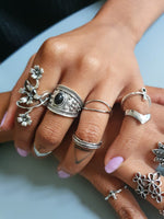 Load image into Gallery viewer, 13 Antique Silver Ring Stack Set
