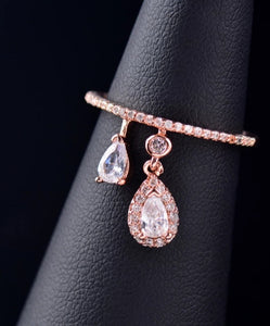 Double Teardrop Ring