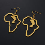 Load image into Gallery viewer, Africa Shape Large Earrings
