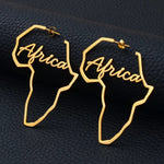 Load image into Gallery viewer, Africa Shape Large Earrings
