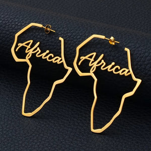 Africa Shape Large Earrings