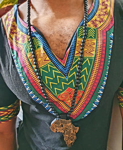 Beaded African Wooden Necklaces