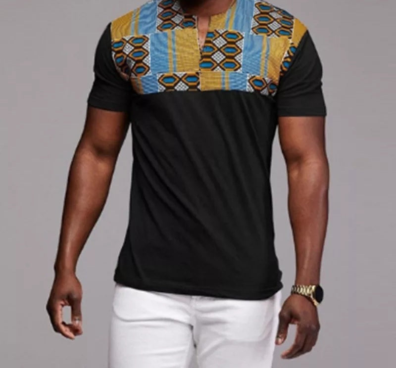 Mens African Print Design Tshirts