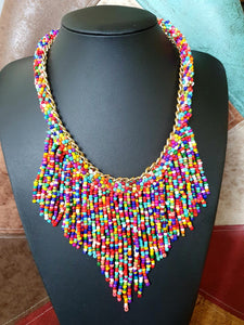 Bohemian Colourful Beaded Necklace