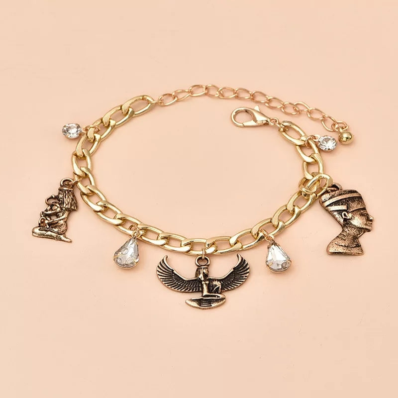 Egyptian Triple Charm Bracelet