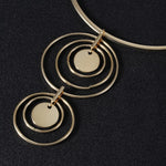 Load image into Gallery viewer, Circular Within A Circle Choker/Necklace Set
