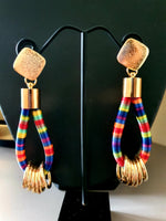 Load image into Gallery viewer, Cloth and Coil Necklace &amp; Earrings
