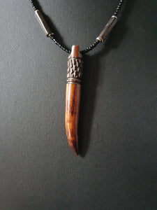 Beaded Cow Bone Necklace