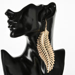 Load image into Gallery viewer, Gold Feather Bird Earrings
