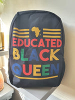 Load image into Gallery viewer, Educated Black Queen Backpack
