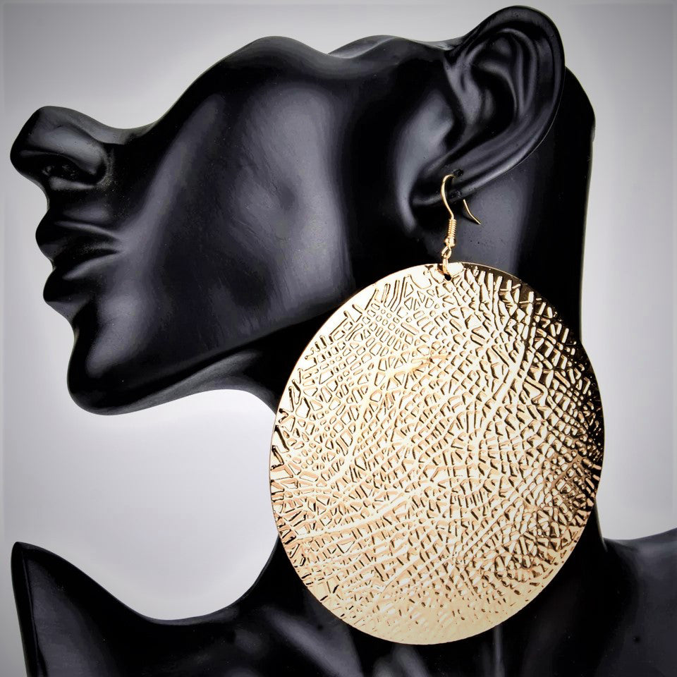 Gold Shield Earrings