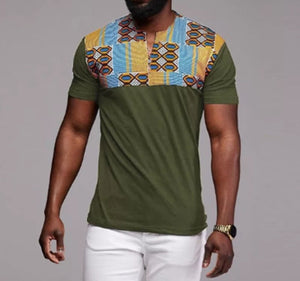 Mens African Print Design Tshirts