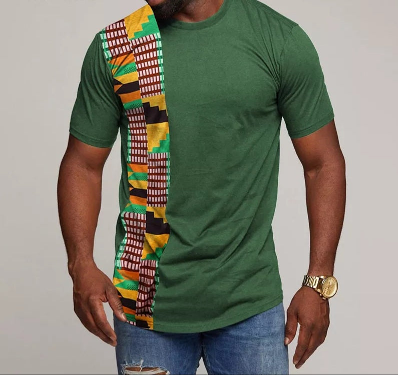 Kente Strip Mens Tshirt