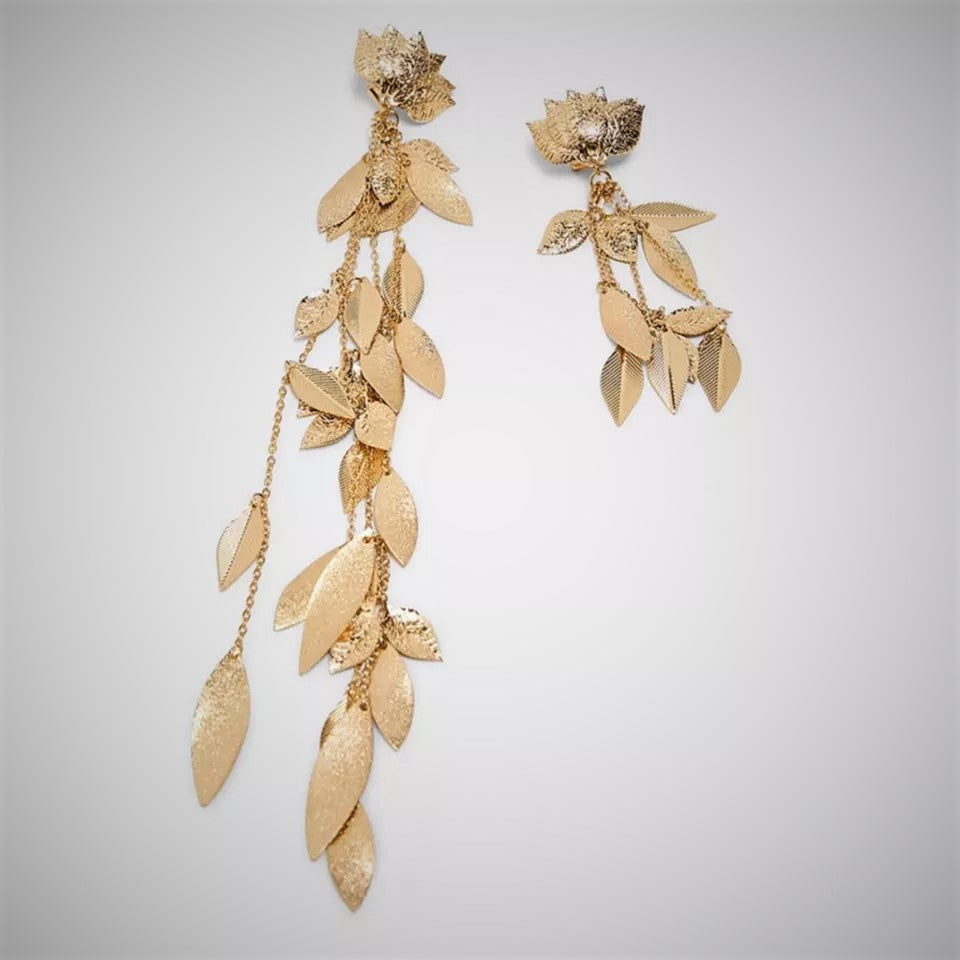 Lotus Tassel Leaf Earring