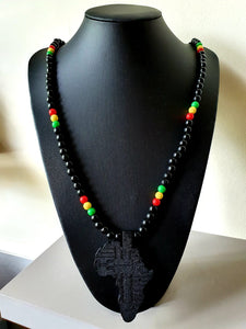 Beaded African Wooden Necklaces