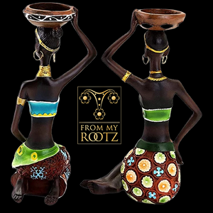 African Ladies Pair - Tealight Candle Holders