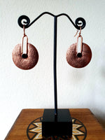 Load image into Gallery viewer, Vintage Shield Copper Earrings
