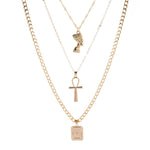 Load image into Gallery viewer, Triple Ankh Necklace
