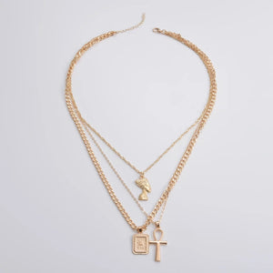 Triple Ankh Necklace