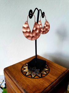 Vintage Hammered Copper Earrings