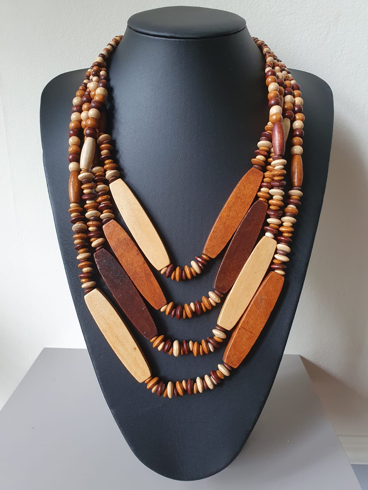 Wood Long Necklace