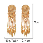 Load image into Gallery viewer, Zulu Gold Shield and Spear End Earring
