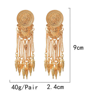 Zulu Gold Shield and Spear End Earring